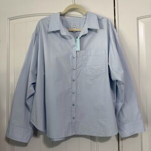 NWT Anthropologie Maeve The Bennet Buttondown Shirt | Light Blue | Size 2X